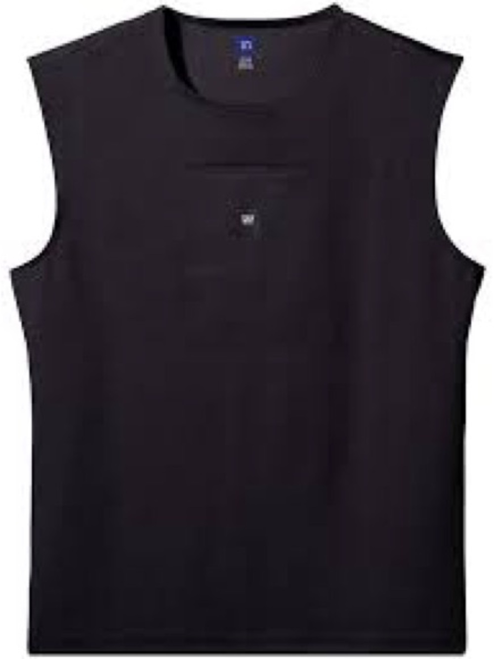 Women's Black Sleeveless Tank Top - Minimal Crew Neck